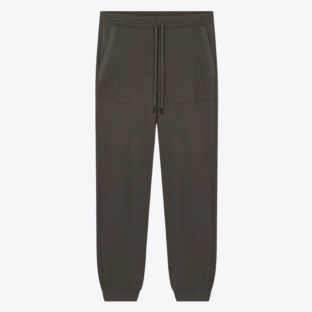 ERMENEGILDO ZEGNA EZ杰尼亚刺绣男抽绳运动裤卫裤UV550-TROR-V09