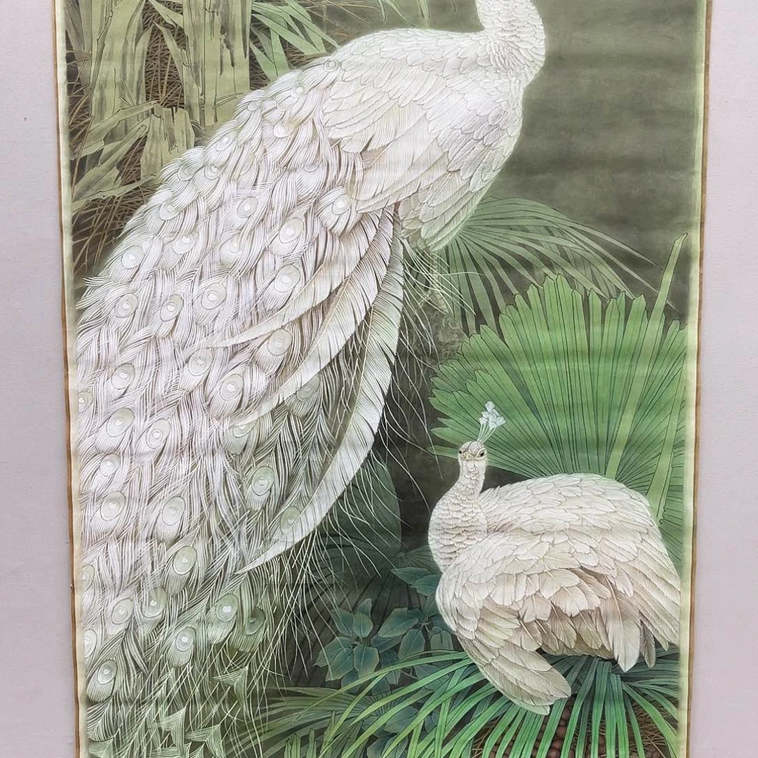 云***树国画陈艳140/70工笔孔雀