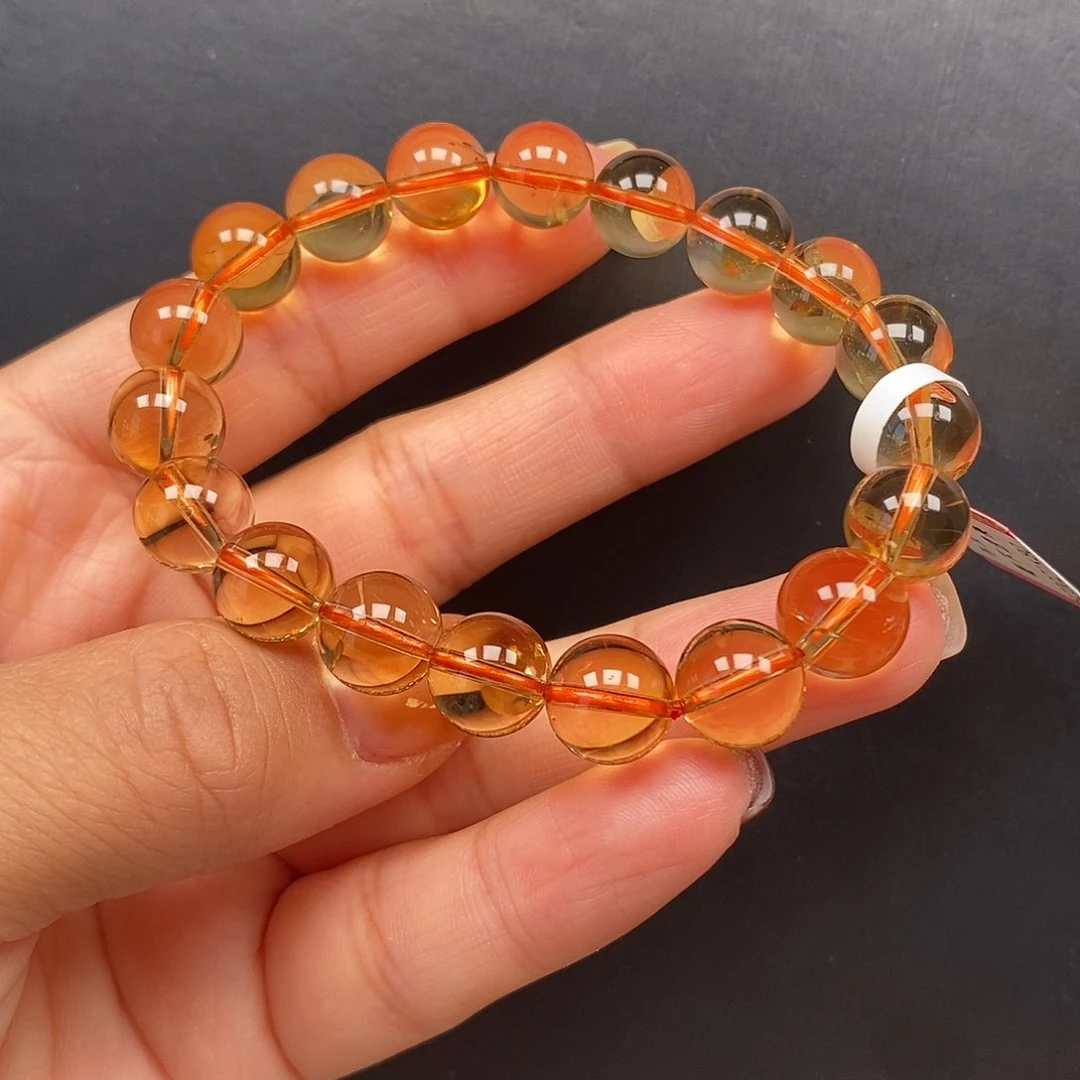 未镶嵌手链水晶巴西暴力黄黄水晶99净10