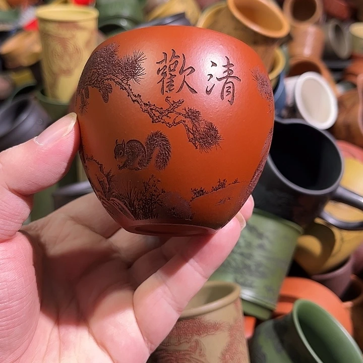 紫砂茶杯全手工紫砂主人杯