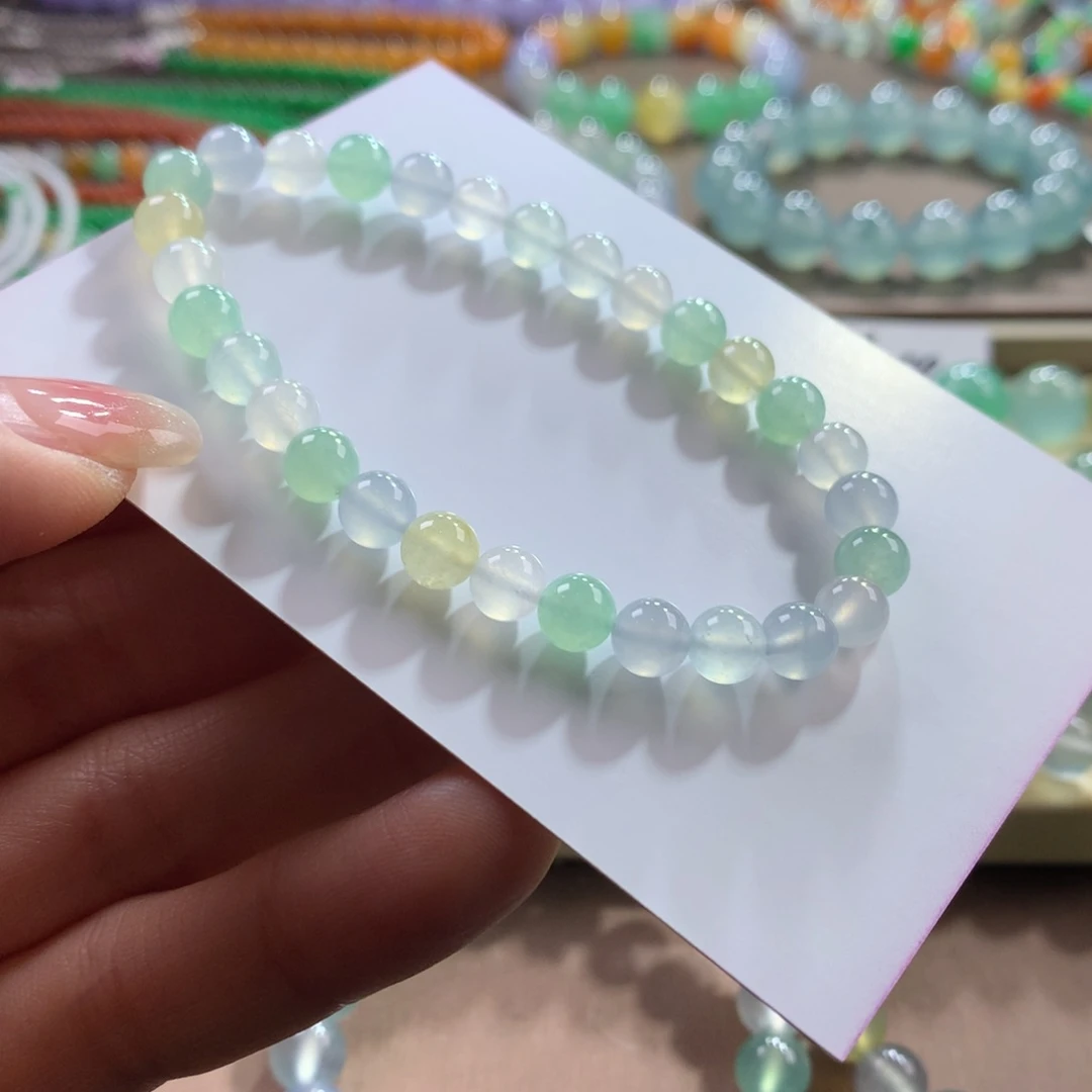 翡翠未镶嵌项链冰胶幻彩卡6