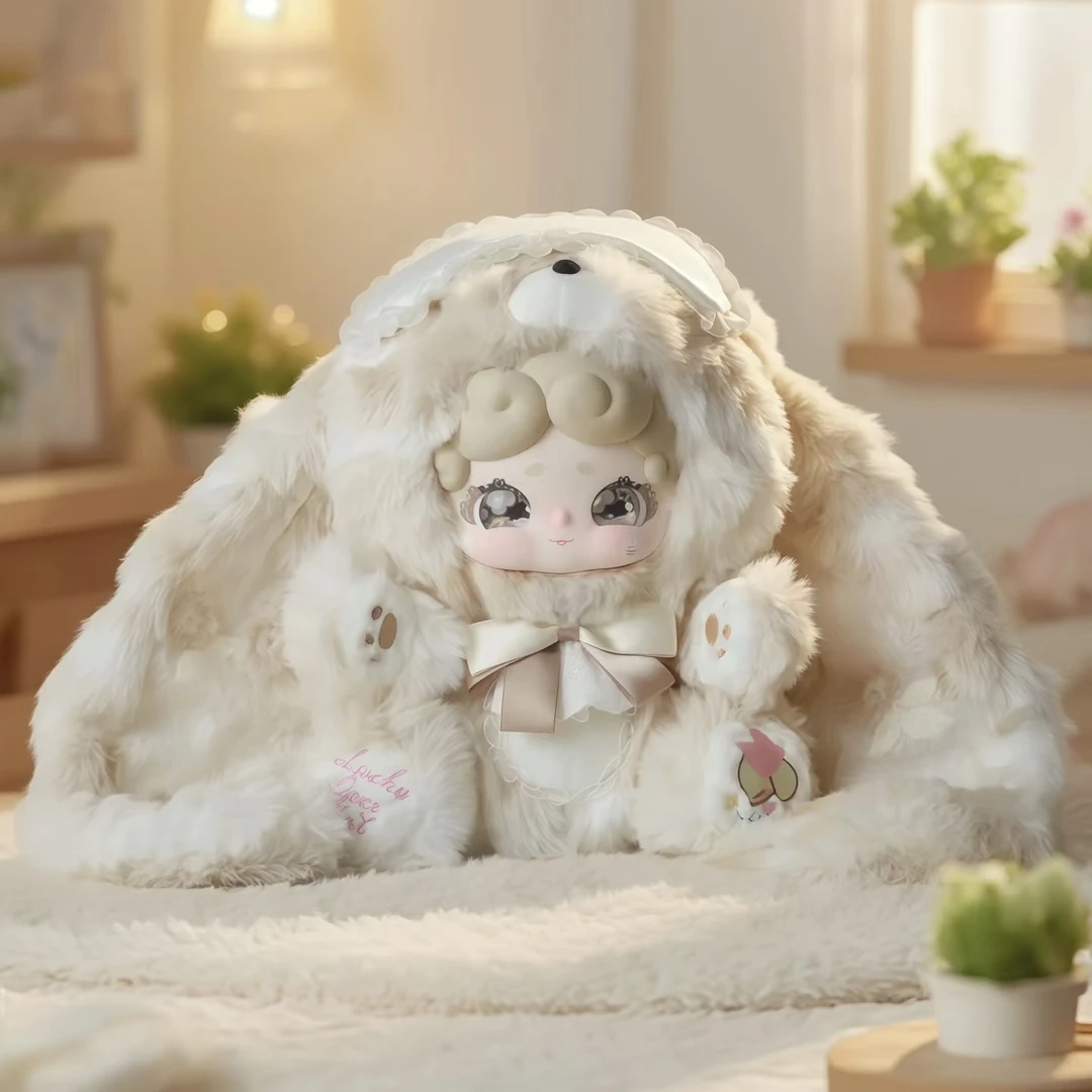 【拆盒】正版LuckyDeerNai晚安小兔600体甜茶小兔系列毛绒盲盒玩偶