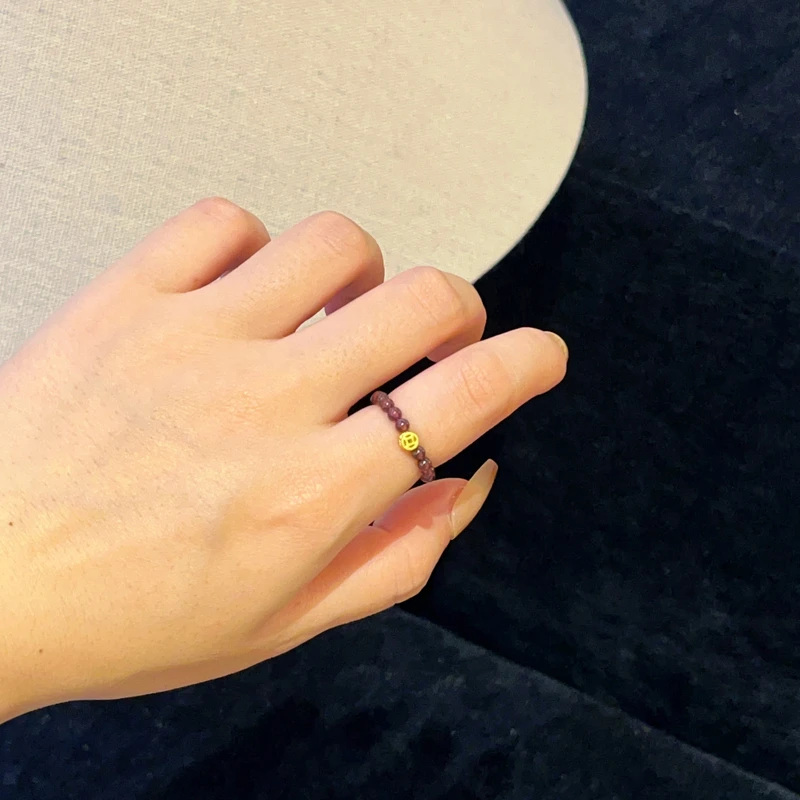 铜合金戒指 铜合金树脂 799 时尚简约红色戒指