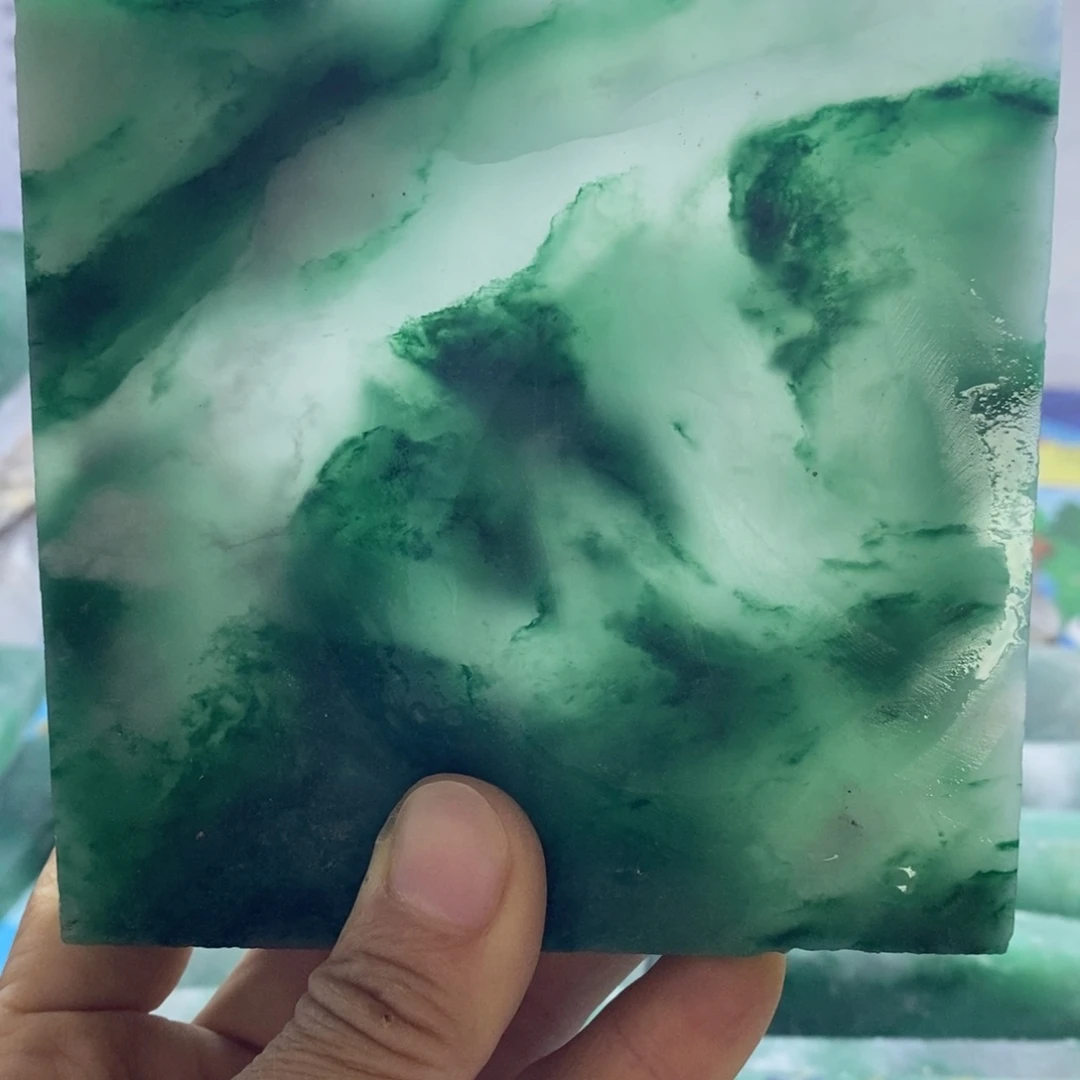 u***虹定制石英质玉（非洲翠）天然非州翠手镯