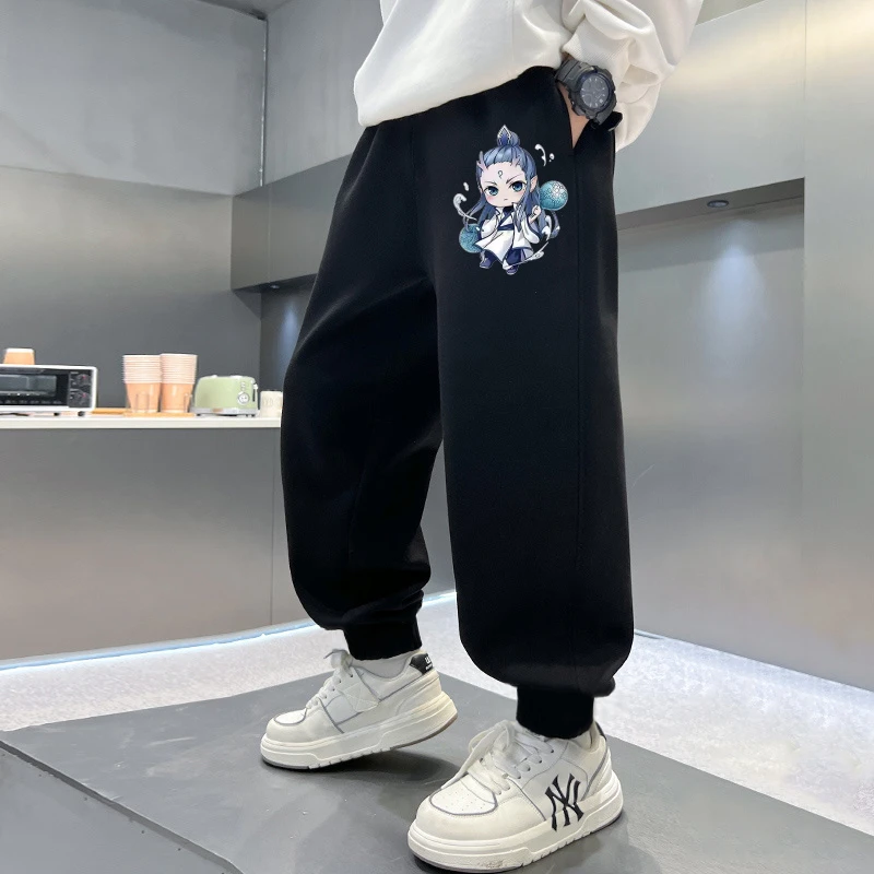 哪吒魔童闹海童裤子秋款男童运动裤卡通长裤卫裤新款休闲松紧潮流