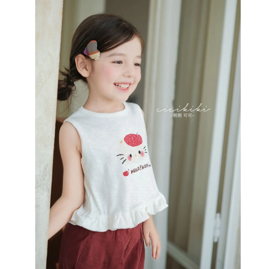 【小甜豆】2025女童童装夏百搭优雅无袖儿童背心 熙熙可可TX2560