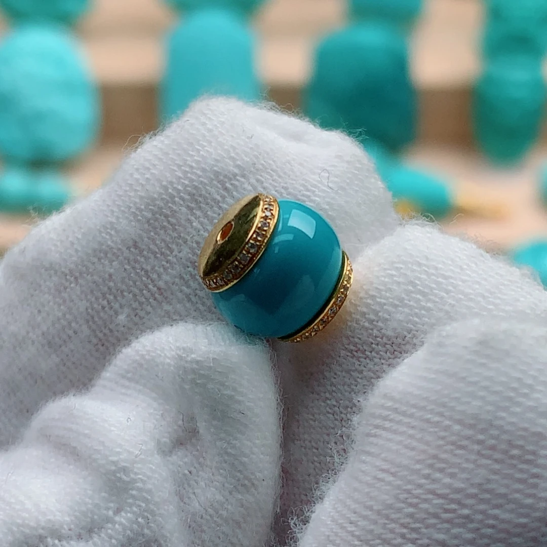 绿松石18K金镶嵌单圈