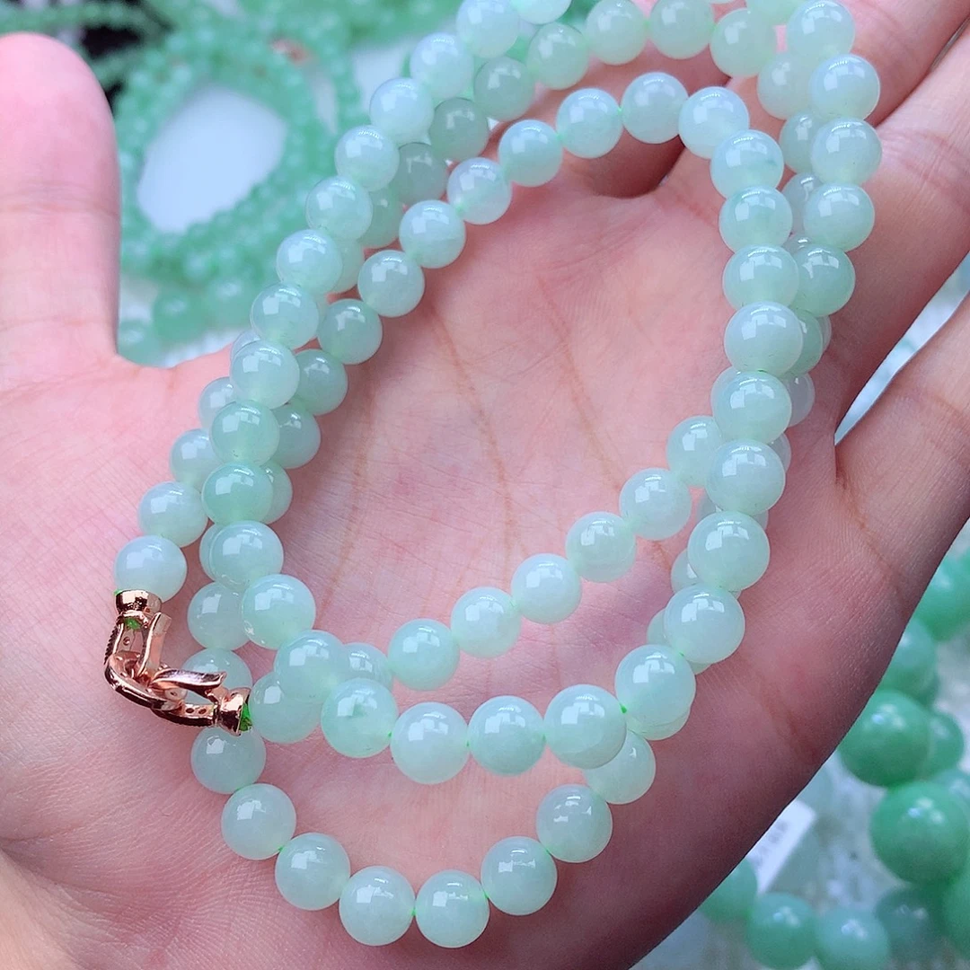 翡翠未镶嵌毛衣链卡7.5