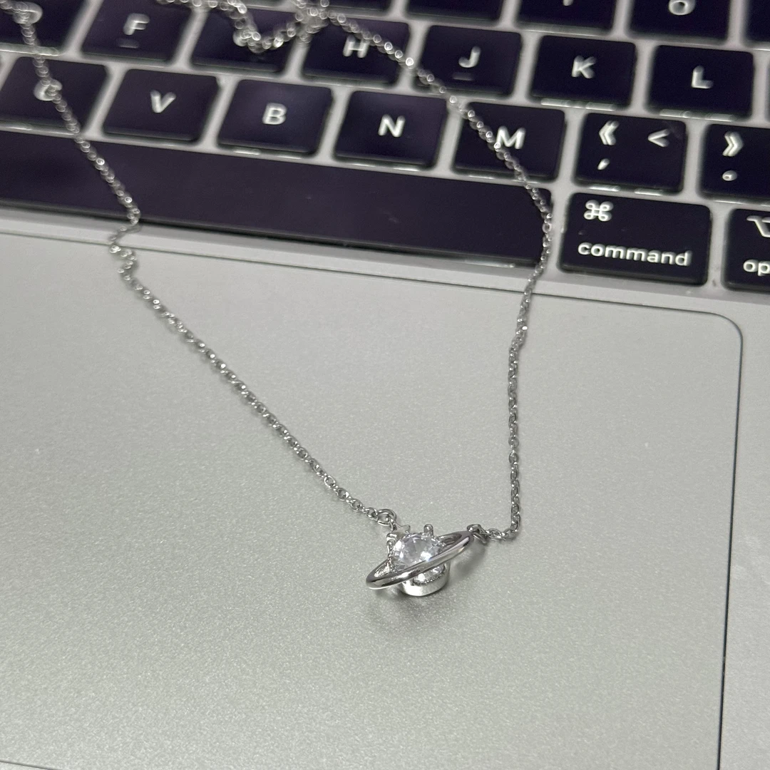 铜合金项链 663-星河简单精致圆环项链