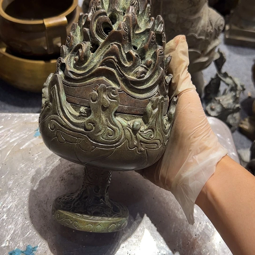 9***！微瑕疵黄铜摆件工艺品