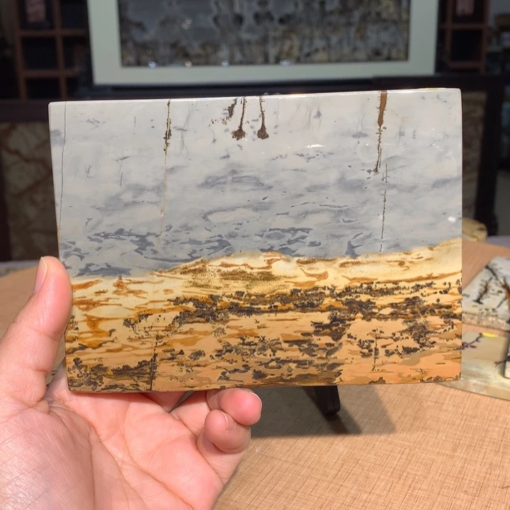 ，广西国画石摆件，收藏观赏