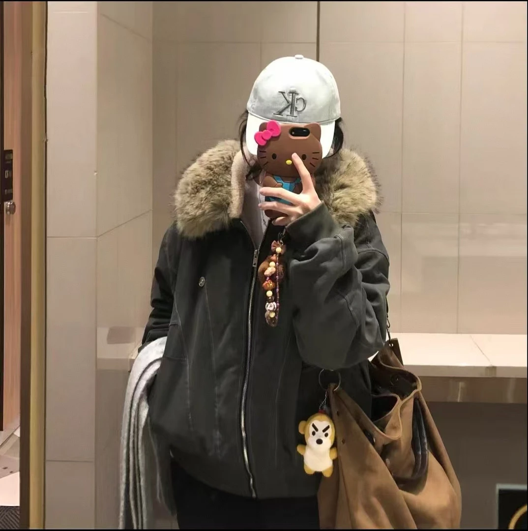 超好看座山雕棉服女2025冬季新款棉袄加绒派克服小个子厚外套棉衣