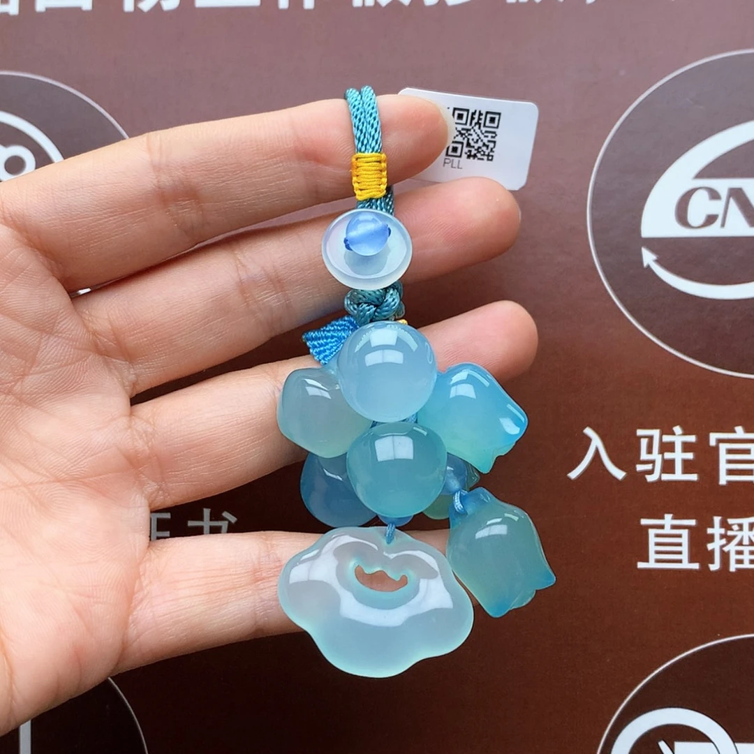 【闪购商品】玛瑙/玉髓车挂未镶嵌吖*钥匙扣