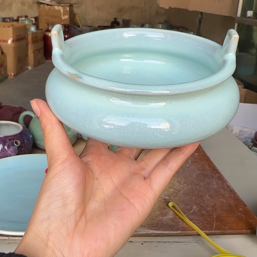 陶摆件郑家钧窑摆件微瑕