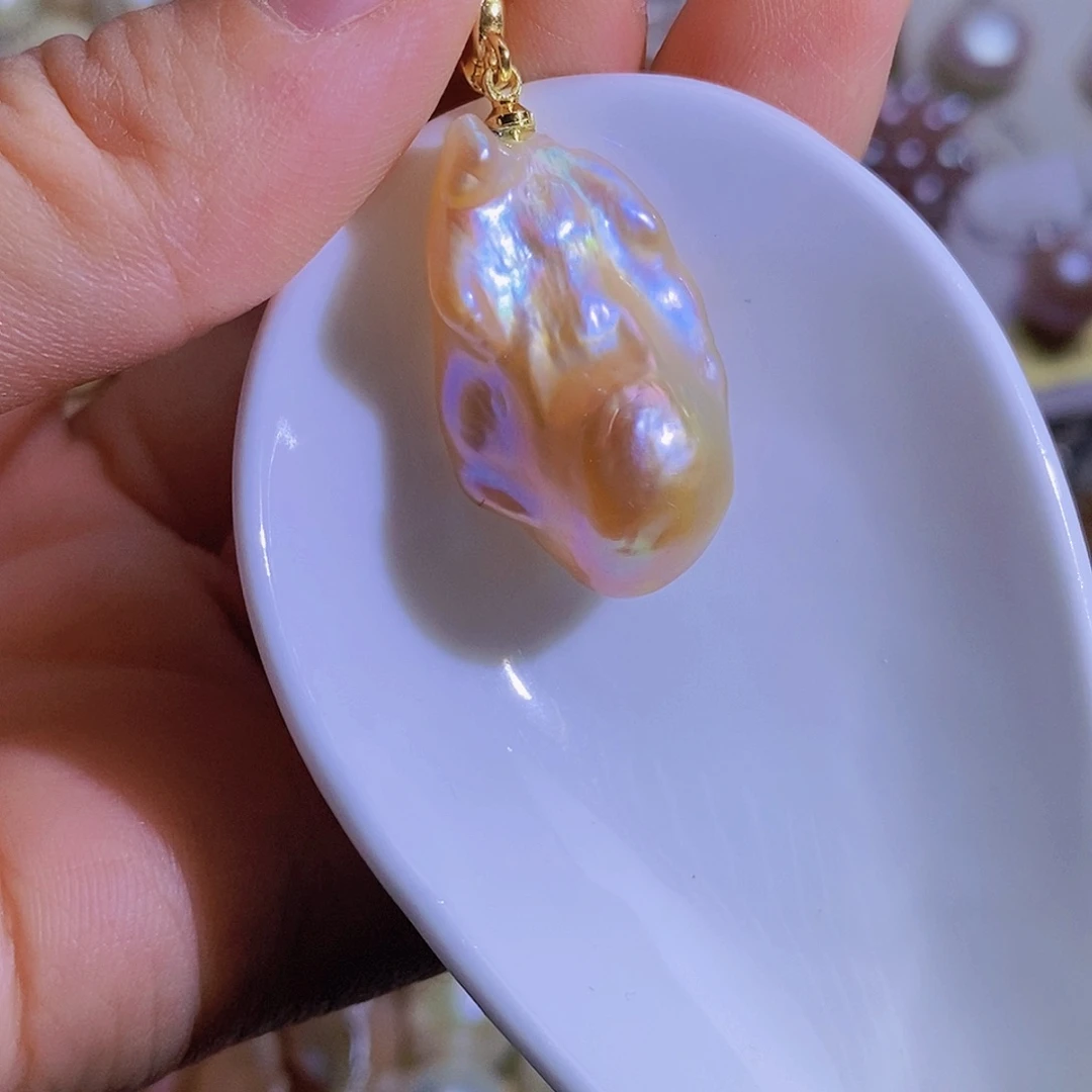 天然淡水珍珠（微瑕）淡水珍珠合金