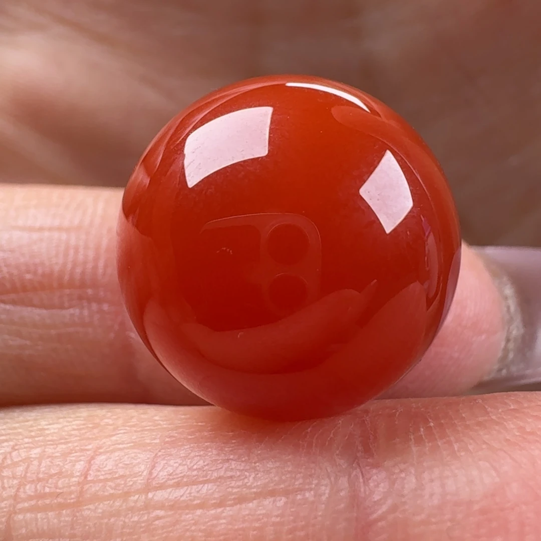铁***军南红玛瑙未镶嵌圆珠16.3