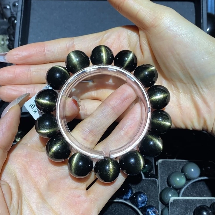 黑曜岩手链未镶嵌「****」