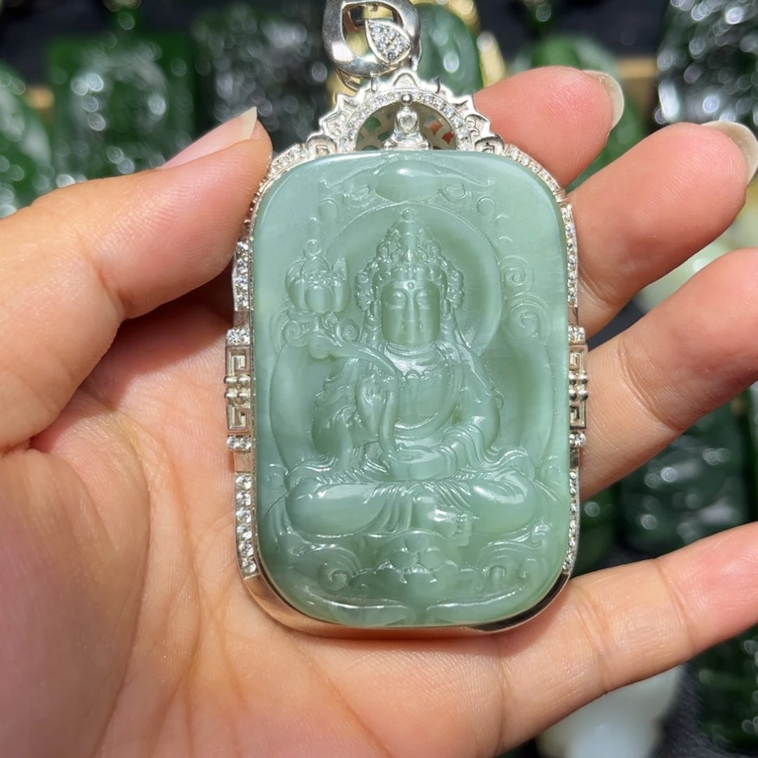 ¥***^和田玉未镶嵌颈饰