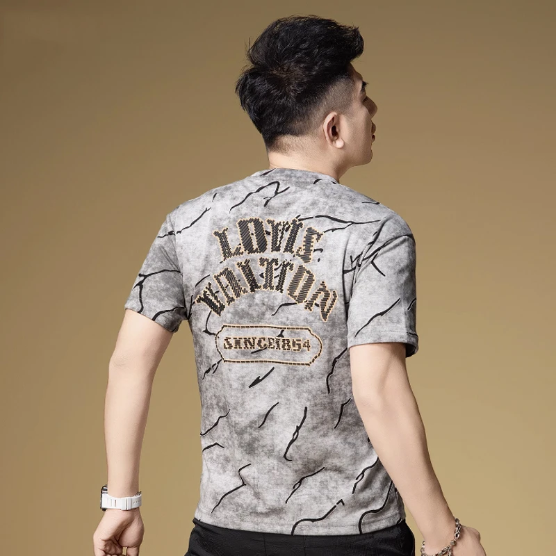 【ZB-276905】欧货高定轻奢短袖T恤男夏季上衣