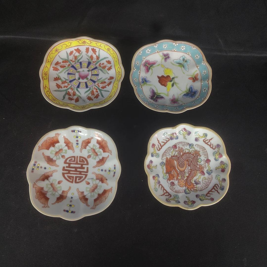 古陶瓷粉彩高脚盘/发其一