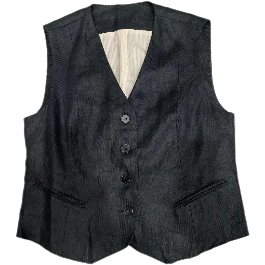 泡菜亚麻时尚百搭马甲