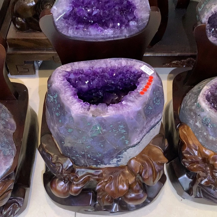 紫晶大型摆件（非配饰）银S925镶嵌