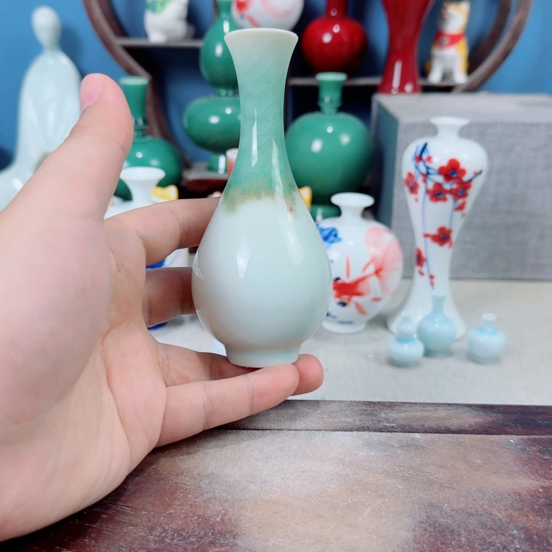 陶瓷手工小花器摆件