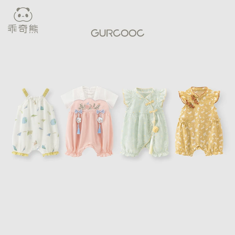 【中式国风女宝短爬福利】夏季女宝连体衣薄款外穿居家亲肤透气哈衣