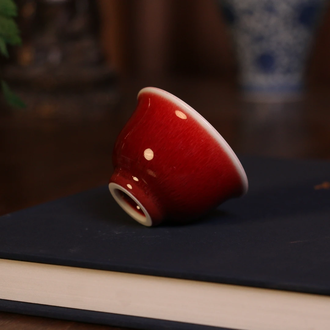 景德镇官方甄选 逸古堂 郎红小压手杯
