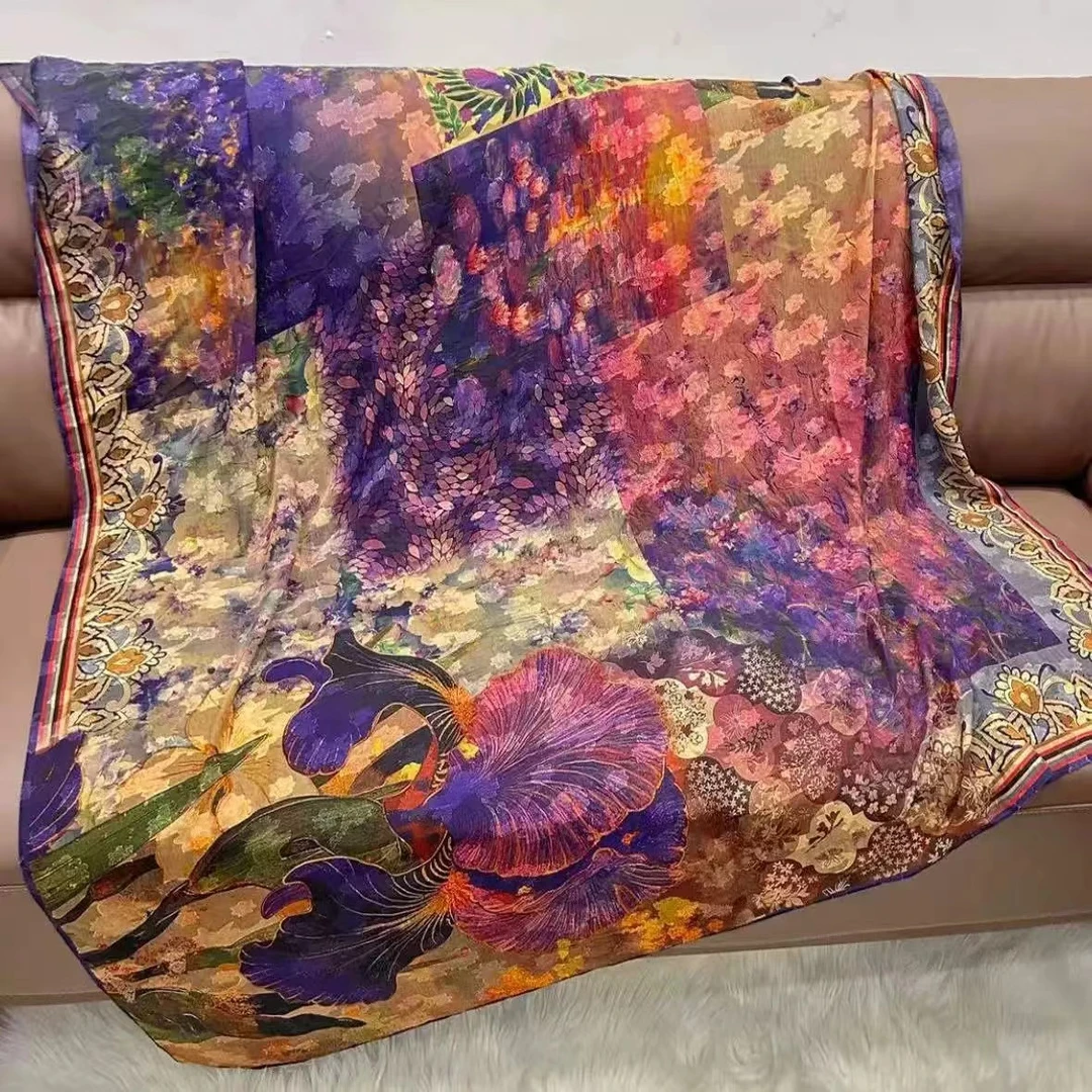 【普罗旺斯】140*140cm Z40高级感气质丝巾时尚围巾披肩防晒