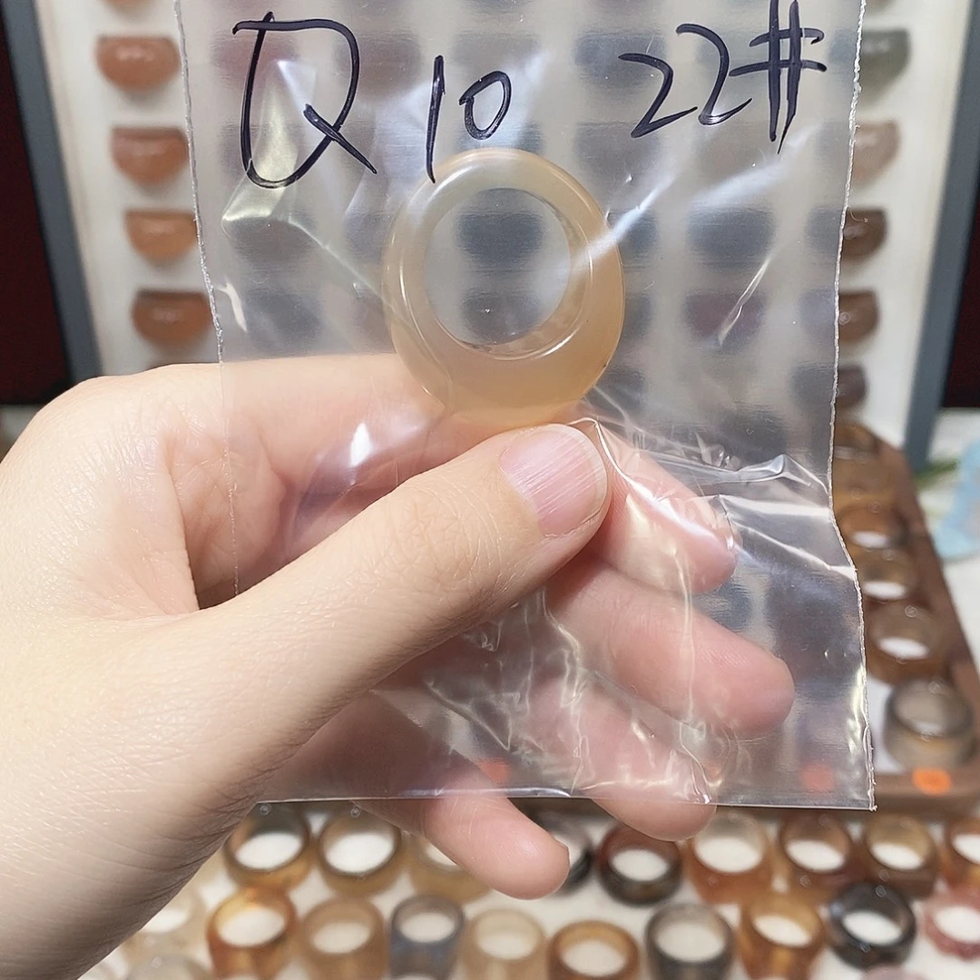 玛瑙/玉髓未镶嵌戒指港22码不退换