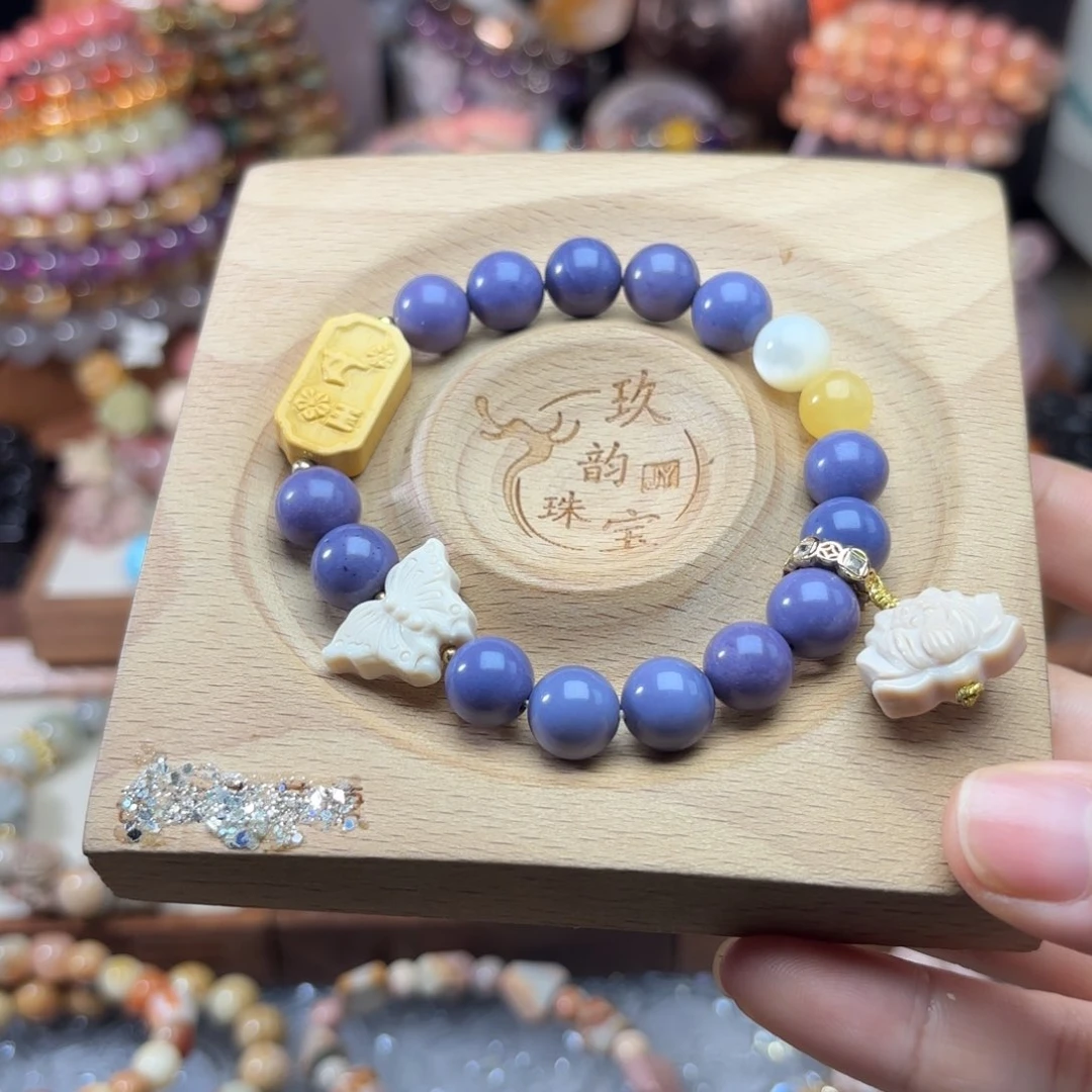 银S925镶嵌石英质玉珠宝半成品