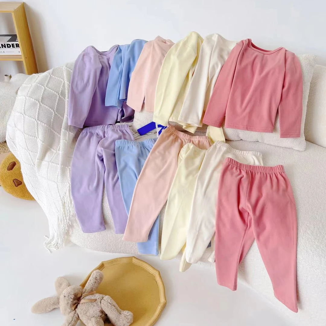 【断码清仓】QBTQ24954春秋新款儿童套装无骨家居服两件套