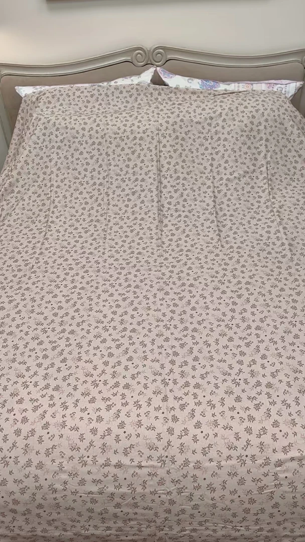 【花戒指】定制！纯棉细磨绒单品床单-贝拉·粉