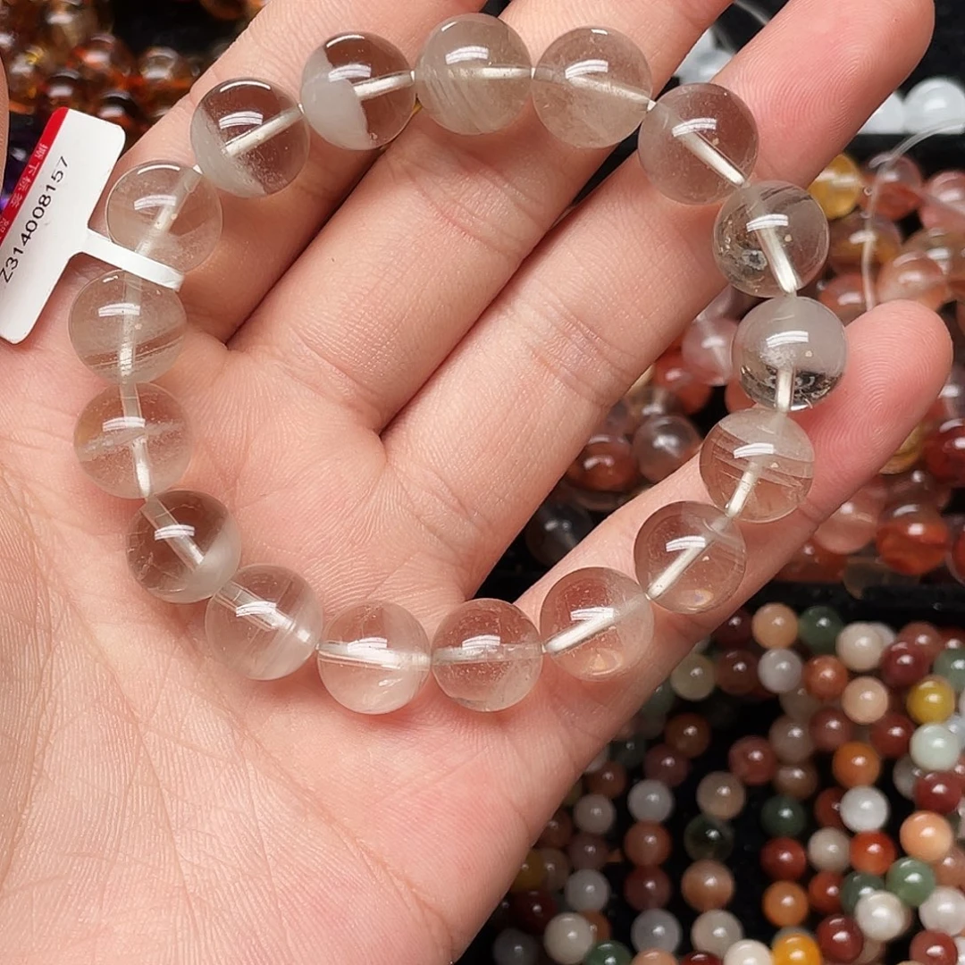 未镶嵌手串水晶灰幽灵11+