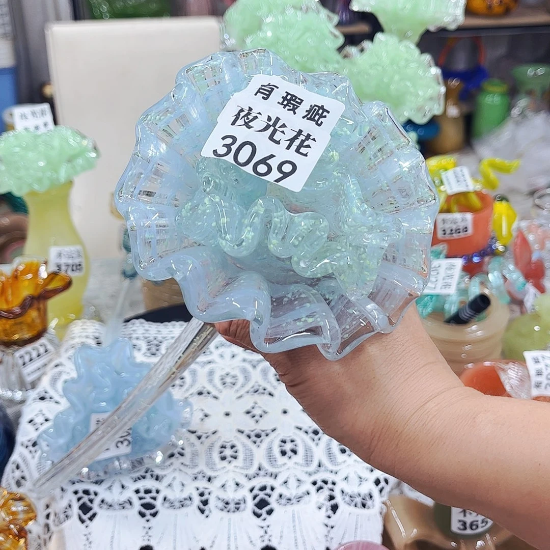 3069夜光瑕花 家悦琉璃工艺品