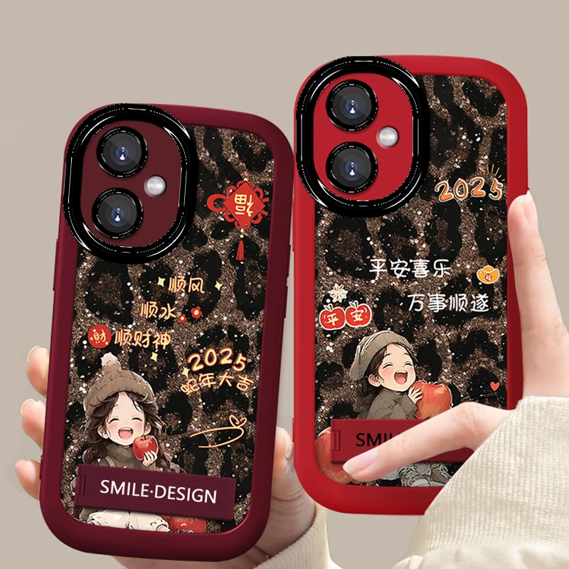 适用于【红米】Note12TURBO新款豹纹女孩可爱创意支架防摔手机壳