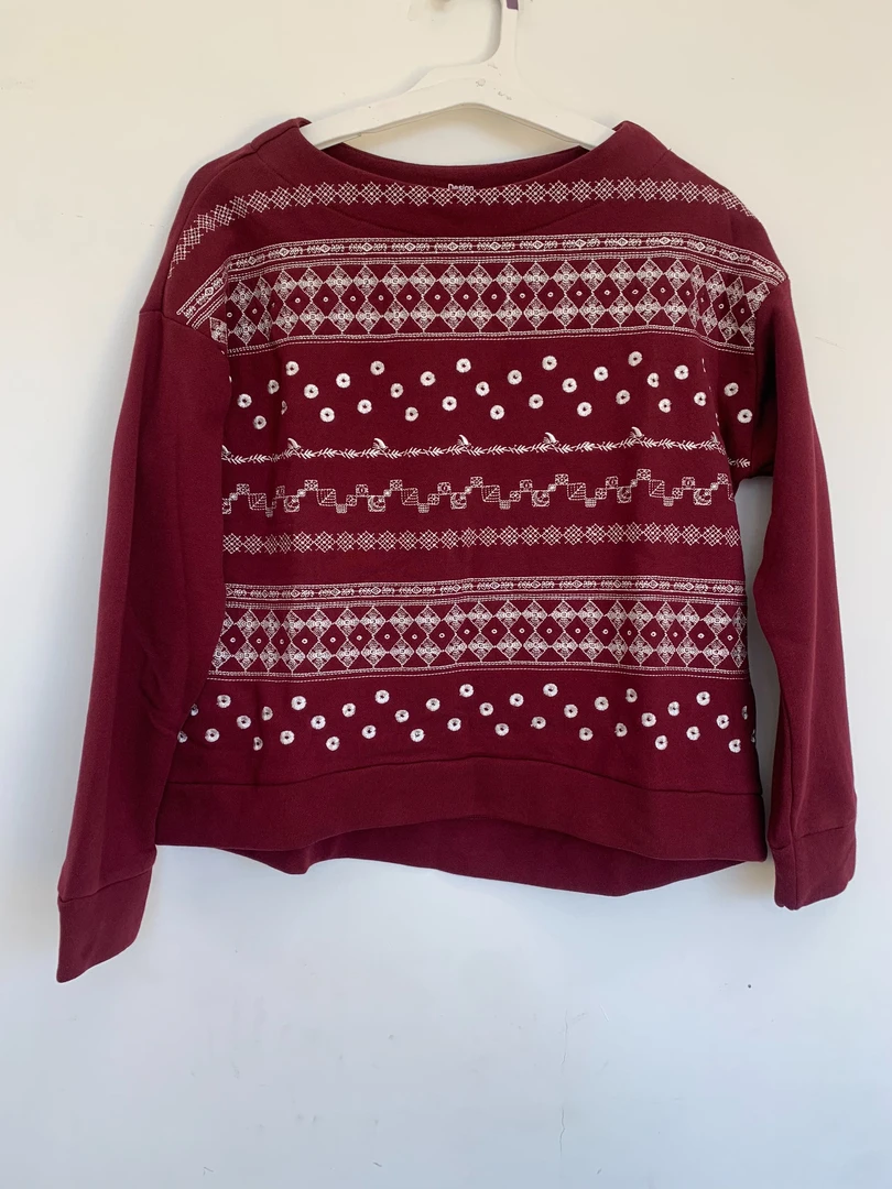 日系几何刺绣上衣（07）