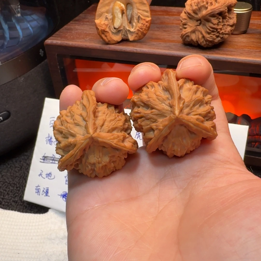 文玩核桃把件37+盘山三棱