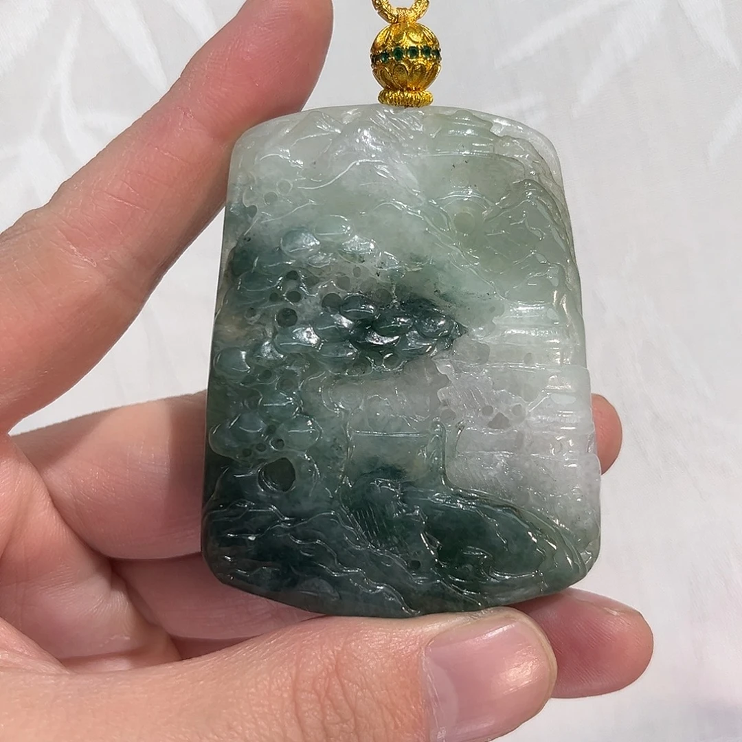 翡翠合金吊坠(赠链)国风