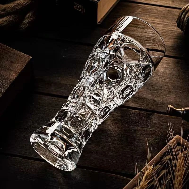 新款切割容量啤酒杯水晶玻璃精酿果汁杯（到手两只）