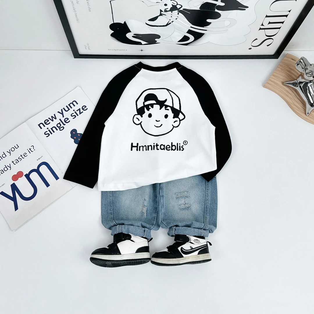 儿童长袖T恤2025新款春装男童春秋款上衣 BQ25070Y 悠悠童话童装