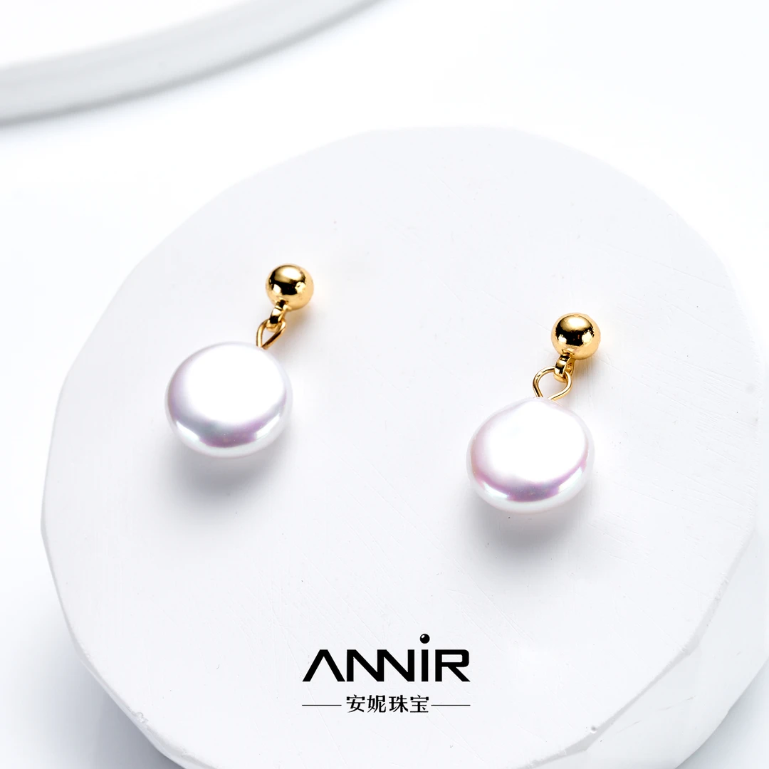 “炫炫”平安扣耳钉 9-10mm 2077H00DY