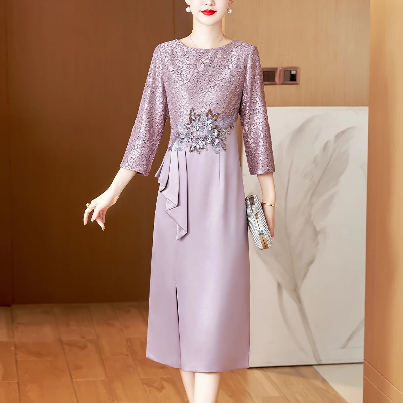 喜宴女方妈妈婚宴礼服平时可穿嫁女儿新娘母亲高端婚礼喜婆婆高贵