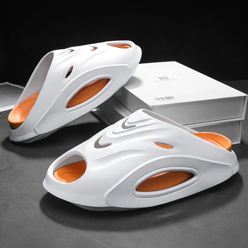2025夏季网红男士踩屎感EVA拖鞋防滑增高百搭时尚户外沙滩休闲鞋