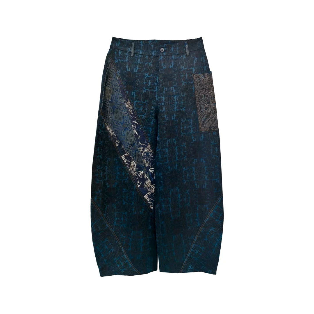 【鎏金引凤】油丝浮雕弯刀裤裤DB-K250162