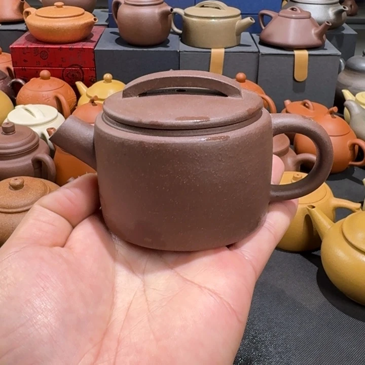 茶壶紫砂紫泥炮嘴汉瓦160cc