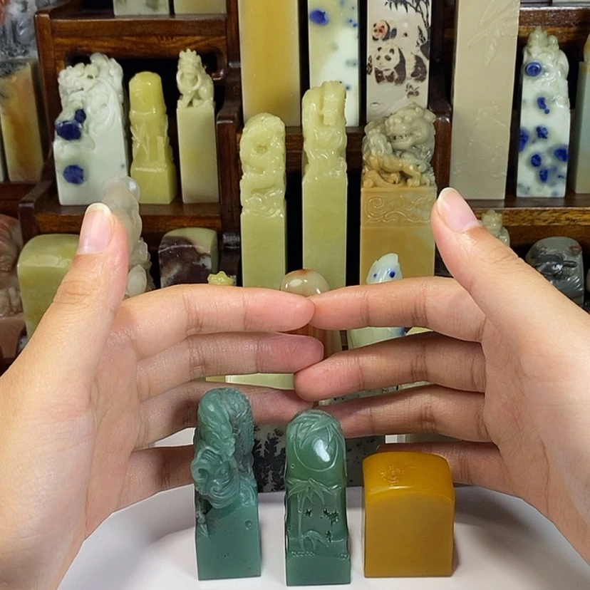 【闪购商品】青田石印石大*       菜花，雅安新绿