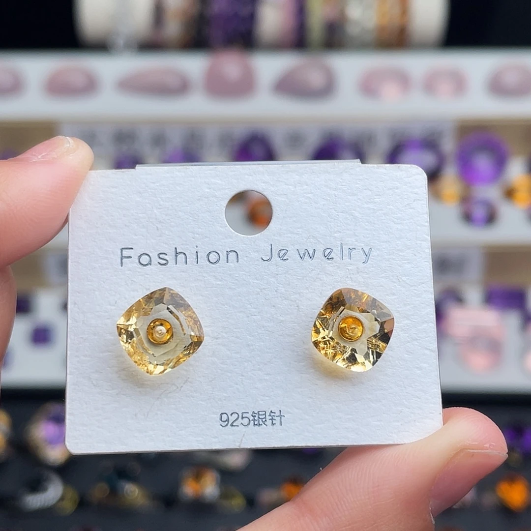 水晶珠宝半成品银S925镶嵌天然保真