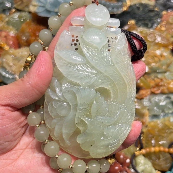 岫玉未镶嵌毛衣链